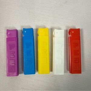 5 Vintage Pez Dispensers LighterStyle No Feet Candy Dispenser Made In  Hungary